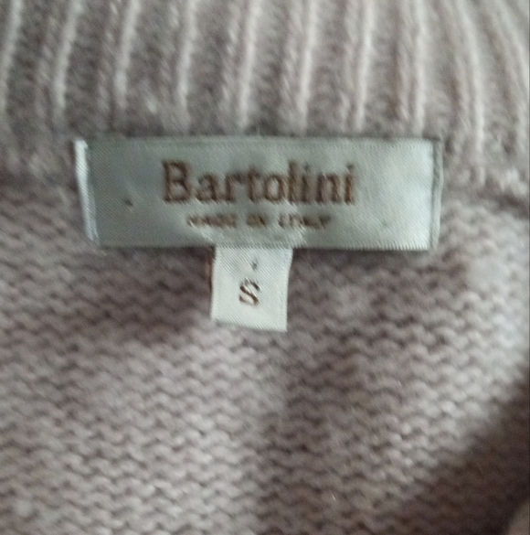 Bartolini Knit 1/4 Zip Wool Cashmere Blend Sweater in Lilac Size Small - Picture 9 of 10
